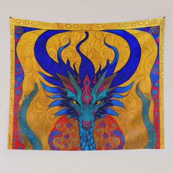 Item preview, Abstract Medieval Blue Dragon  designed and sold by TheDarkWardrobe.