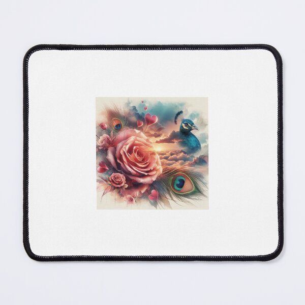 Item preview, Peacock and roses  designed and sold by Symposium-Rose.