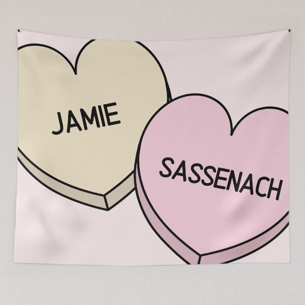 Item preview, Outlander Jamie and Sassenach Candy Hearts designed and sold by humnoo.