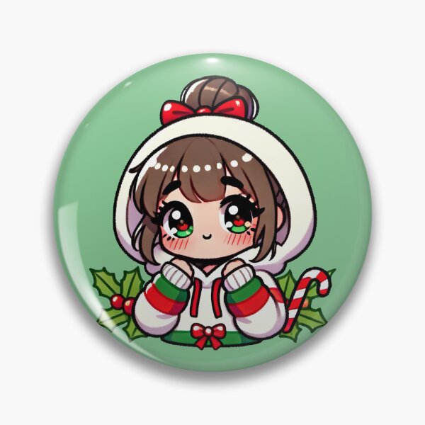 Item preview, Kawaii Christmas Girl with Holly Hoodie - Bangsbun Original designed and sold by bangsbun.