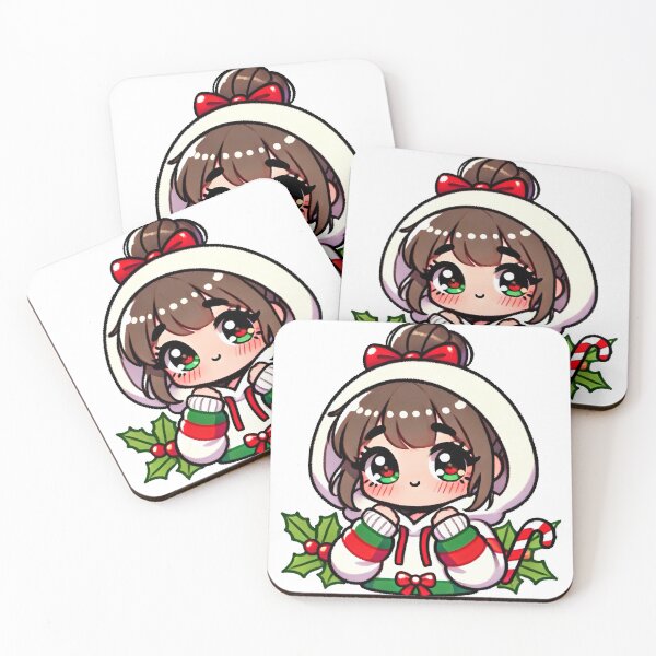 Item preview, Kawaii Christmas Girl with Holly Hoodie - Bangsbun Original designed and sold by bangsbun.