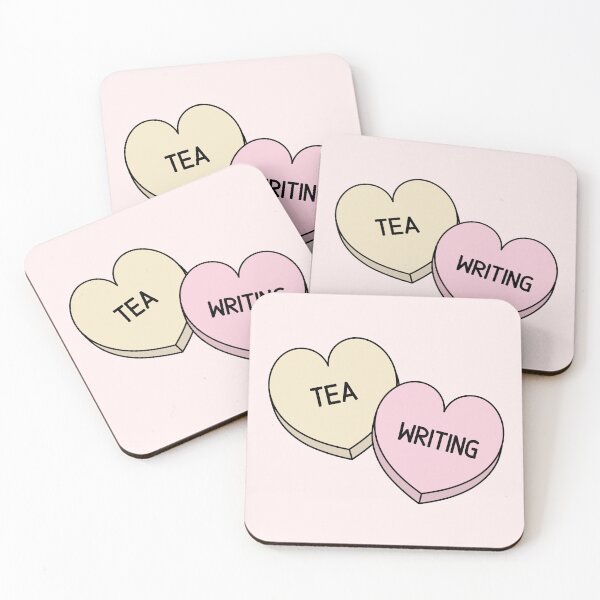 Item preview, Tea and Writing Candy Hearts designed and sold by humnoo.