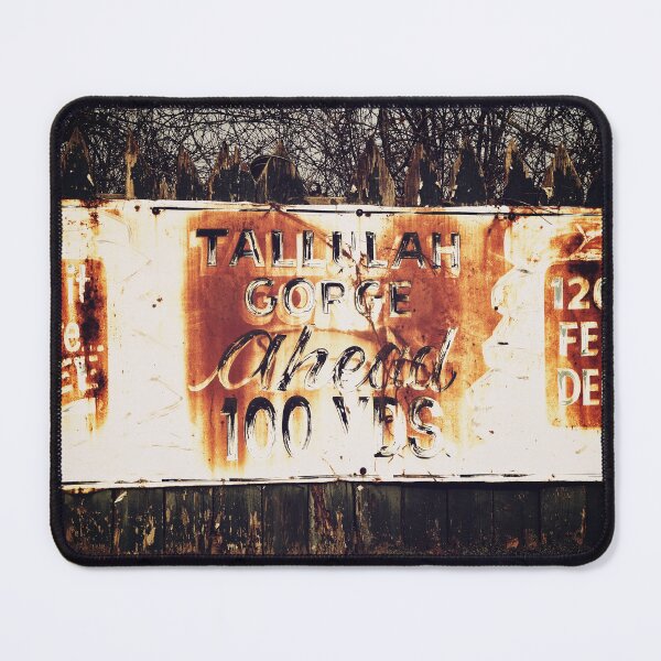 Item preview, Vintage Tallulah Gorge Roadside Sign Art Print - Cream and Orange Rustic Charm designed and sold by FraireDesign.