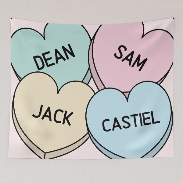 Item preview, Supernatural Team Free Will 2.0 Candy Hearts designed and sold by humnoo.