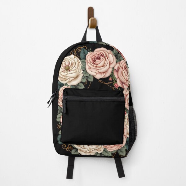 Item preview, Elegant Rose Wreath: Vintage Floral Artwork with Pink and Cream Blooms designed and sold by VibeTCreations.