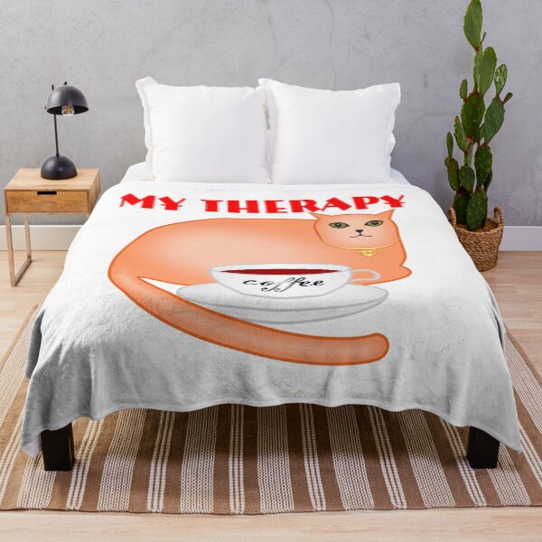 Item preview, Cat and coffee - my therapy designed and sold by Andy-und-Andy.