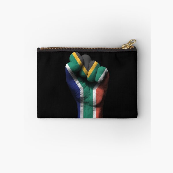 Artikelvorschau, Flagge von Südafrika auf einer angehobenen geballten Faust entworfen und verkauft von JeffBartels.