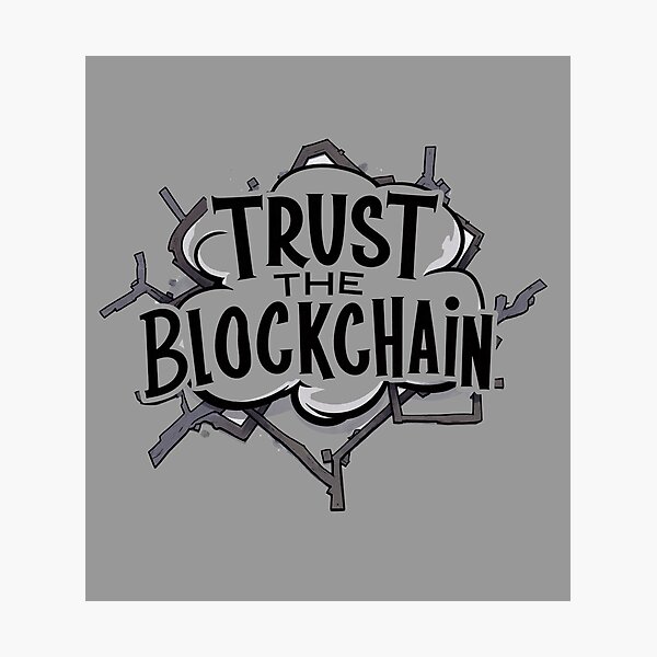 Artikel-Vorschau von Vertraue der Blockchain – Stilvolles Bitcoin- und Krypto-Design, designt und verkauft von MartynWestern.