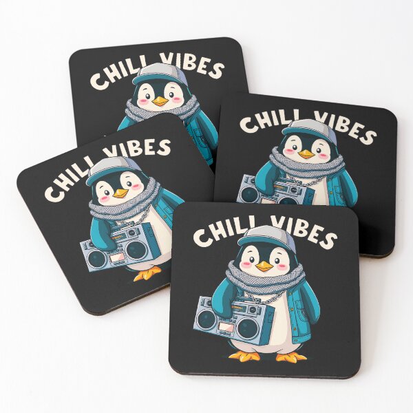 Item preview, Cool Penguin with Boombox Chill Vibes designed and sold by Taans-Creation.