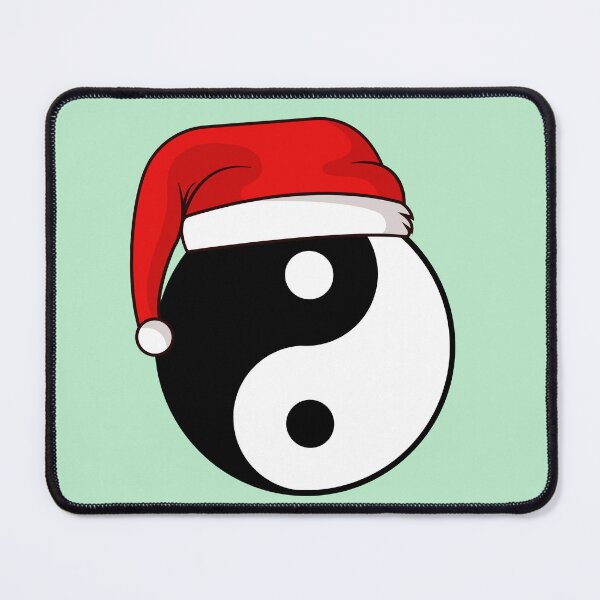 Item preview, yin-yang in a santas hat designed and sold by Meandmyshop.