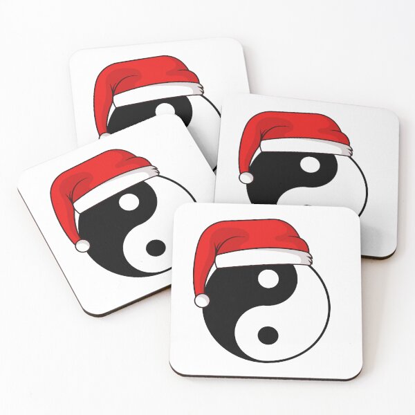 Item preview, yin-yang in a santas hat designed and sold by Meandmyshop.