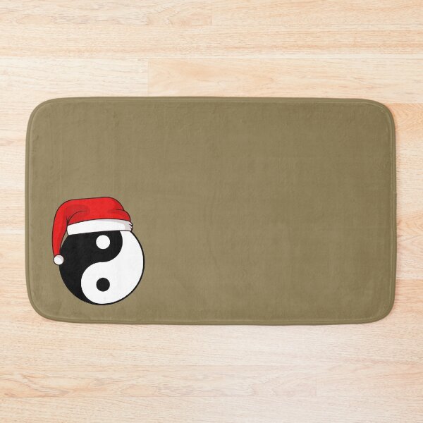 Item preview, yin-yang in a santas hat designed and sold by Meandmyshop.