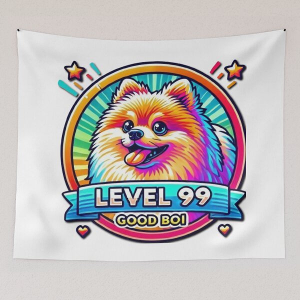 Item preview, Level 99 Good Boi: Pomeranian Power designed and sold by HopeLoom.