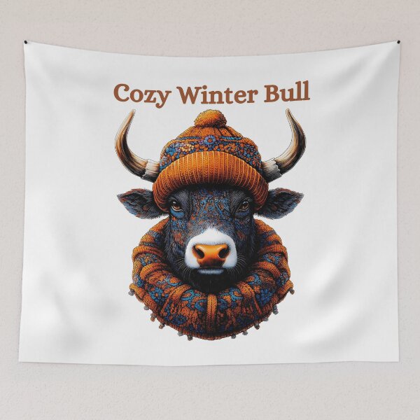 Item preview, Cozy Winter Bull designed and sold by BukkyStory.