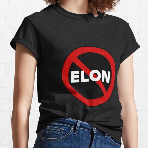 Item preview, NO ELON! Round Anti-Elon Musk Bumper Sticker Decal For Tesla Owners! Sticker designed and sold by MiaSky Fox.