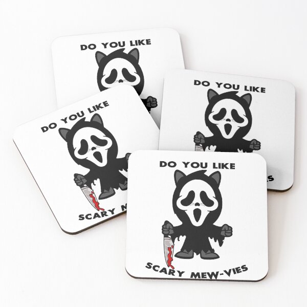 Item preview, Scary Mew-Vies Cat Sticker designed and sold by csdesignco.