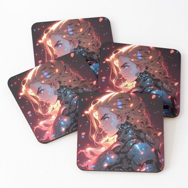 Item preview, Fierce Futuristic Cybernetic Anime Girl designed and sold by bubblegoth.