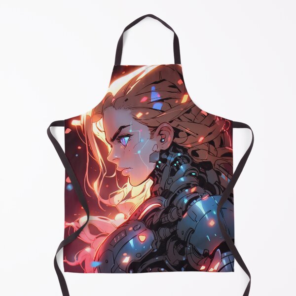 Item preview, Fierce Futuristic Cybernetic Anime Girl designed and sold by bubblegoth.