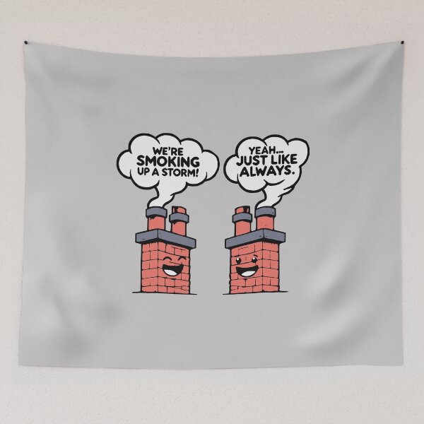 Item preview, Smoking Up a Storm - (Not) Funny Chimneys designed and sold by 2Blue-Dots.