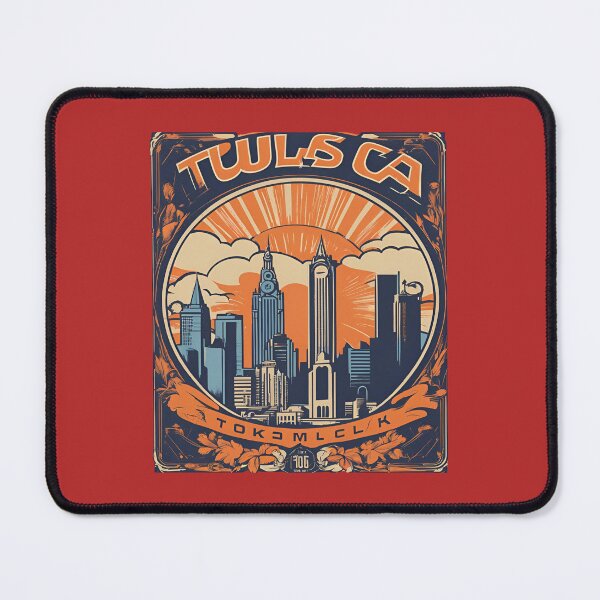 Item preview, Vintage Tulsa T-Shirt Retro Oklahoma Cityscape Design. designed and sold by TrebdoraCrafts.
