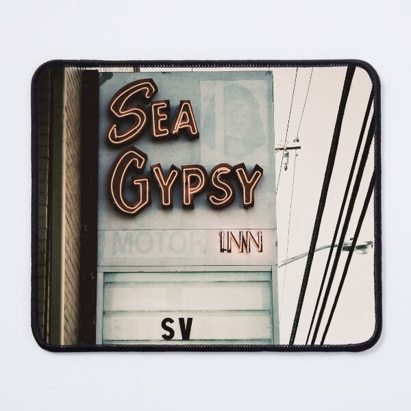 Item preview, Vintage Sea Gypsy Inn Neon Sign Art Print - Spooky Highway Charm designed and sold by FraireDesign.