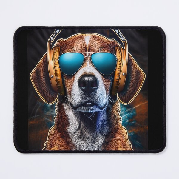 Item preview, Groovy Dog in Headphones and Sunglasses designed and sold by Boxing Kangaroo Retail Company.