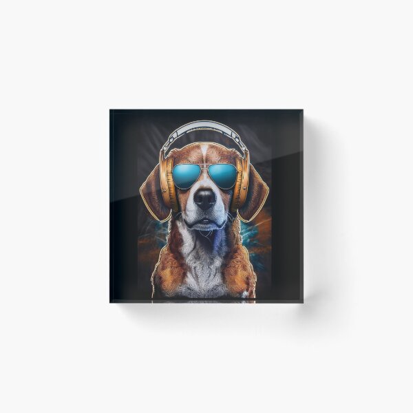 Item preview, Groovy Dog in Headphones and Sunglasses designed and sold by Boxing Kangaroo Retail Company.