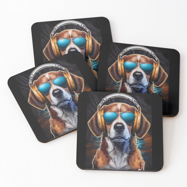 Item preview, Groovy Dog in Headphones and Sunglasses designed and sold by Boxing Kangaroo Retail Company.