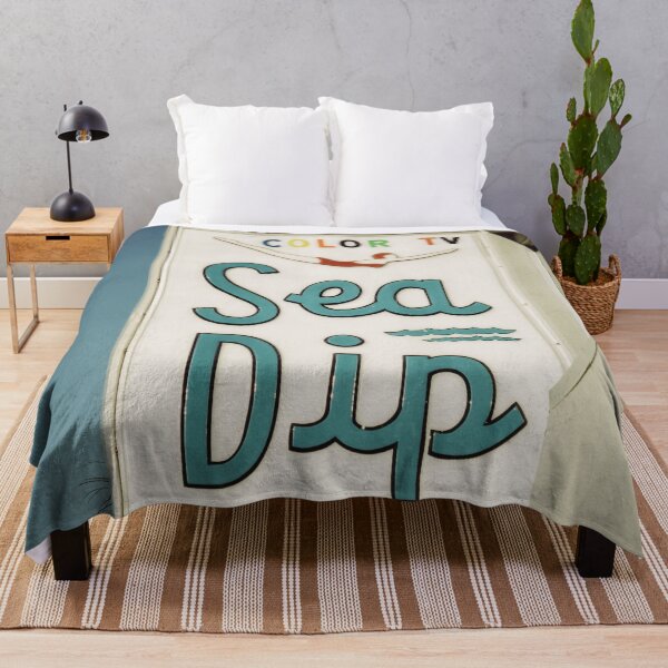 Item preview, Vintage Sea Dip Motel Sign Art Print - Fun Retro Beach Decor designed and sold by FraireDesign.