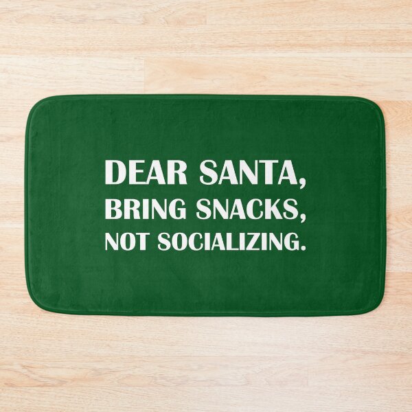 Item preview, Dear Santa, Bring Snacks, Not Socializing: Green Edition. / Introvert Joke Funny T-Shirt Label designed and sold by introvertvibes.