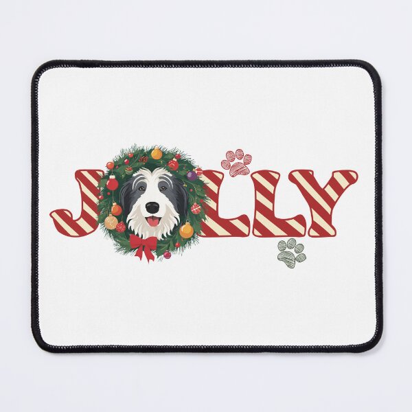 Item preview, Jolly Christmas - Polish Lowland Sheepdog Nose Edition designed and sold by GoodyPaws.