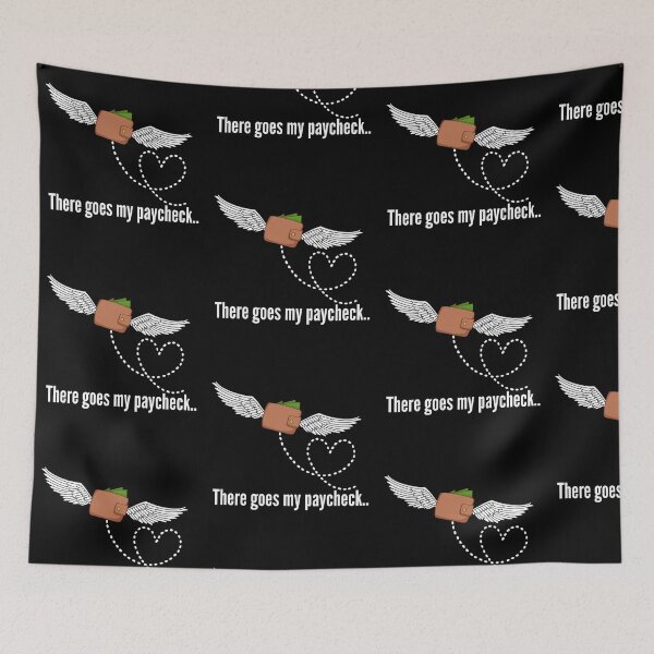 Item preview, Money Flies Away Wallet with Wings - white designed and sold by VasInd.