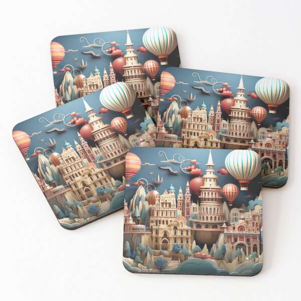 Item preview, Paper Craft - Hot Air Balloon City designed and sold by KootenayDesigns.