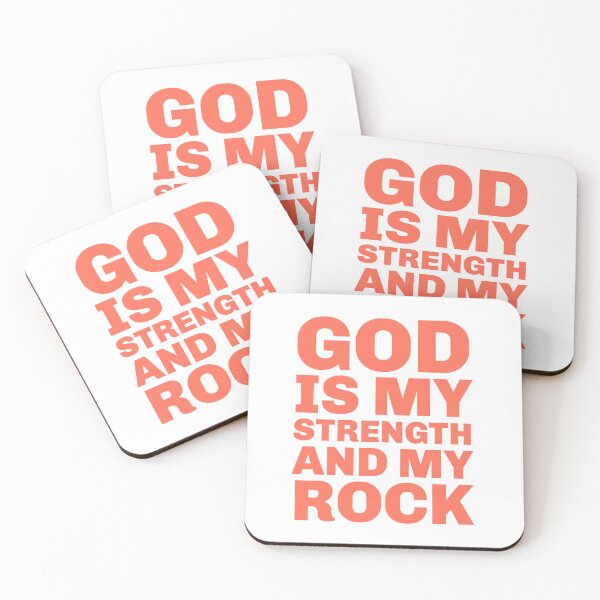 Item preview, God Is My Strength - Positive Inspirational Religious Quotes  designed and sold by Sunserize Designs.