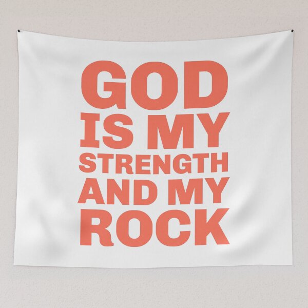 Item preview, God Is My Strength - Positive Inspirational Religious Quotes  designed and sold by Sunserize Designs.