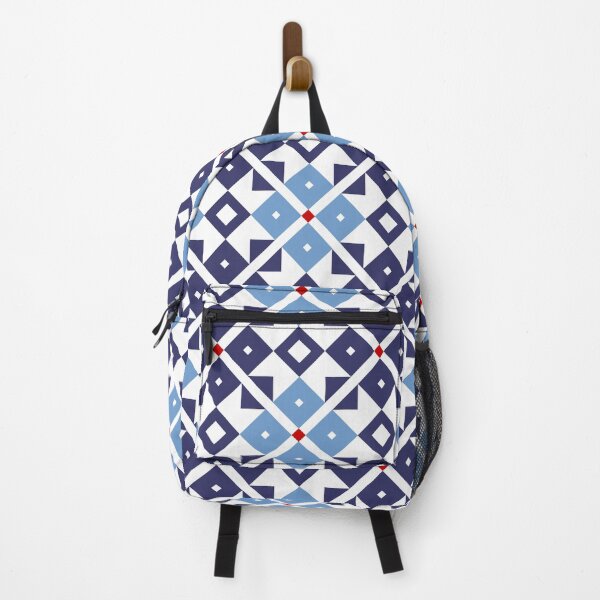 Item preview, Blue White and Red Moroccan Tile Geometric Pattern designed and sold by MarikaJohnson.