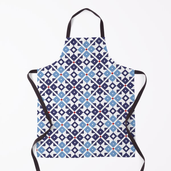 Item preview, Blue White and Red Moroccan Tile Geometric Pattern designed and sold by MarikaJohnson.