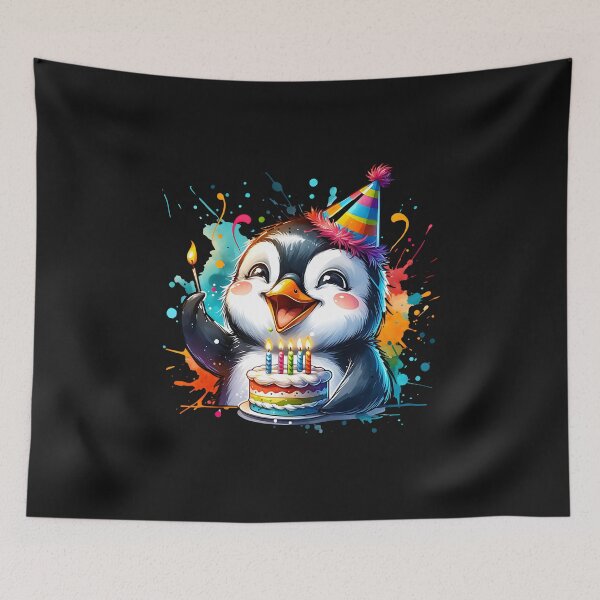 Item preview, Happy Penguin Birthday hat designed and sold by AwesomeBeyondLimits.