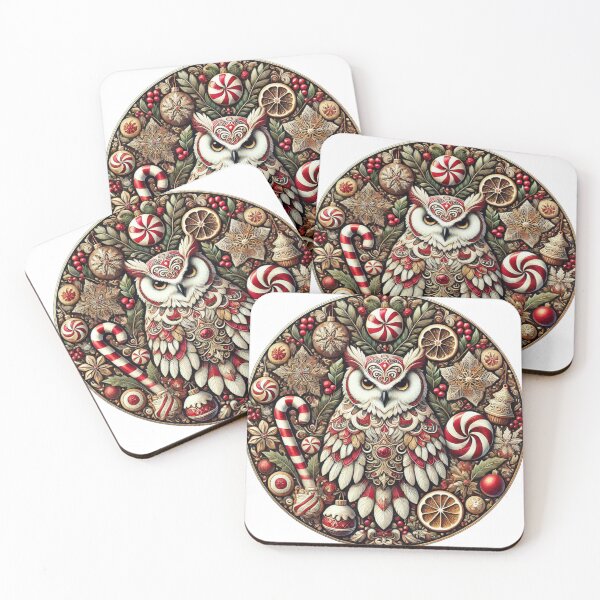 Item preview, Season of Magic The Owl Christmas Wreath Festive Christmas Design designed and sold by Negative Vibes Only.