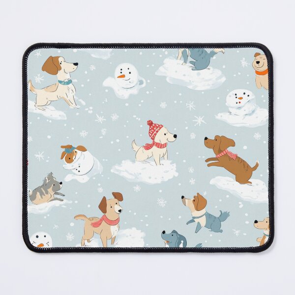Item preview, Cheerful Dogs in Winter Snow Scene designed and sold by Desireehaz.