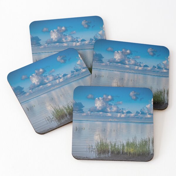 Item preview, A serene waterscape features the long Sunshine Skyway bridge from Pinellas Point Park St Petersburg Florida designed and sold by EyezWatchin.