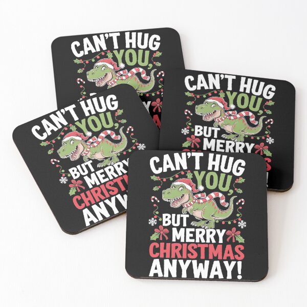Item preview, Can’t Hug You, But Merry Christmas Anyway! Dinosaur Christmas Pun designed and sold by DomTeesHaven.