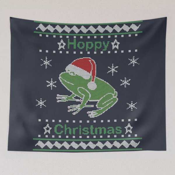 Item preview, Hoppy Frog Ugly Christmas Sweater designed and sold by ellenhenry.