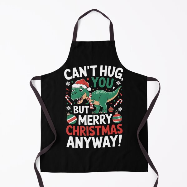 Item preview, Can’t Hug You, But Merry Christmas Anyway! Dinosaur Christmas Pun designed and sold by DomTeesHaven.