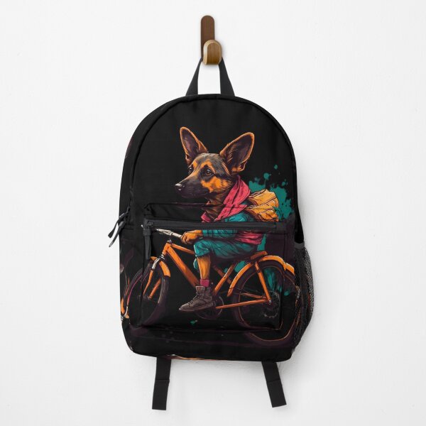 Item preview, German Sheppard dog on a bike designed and sold by Furrifico.