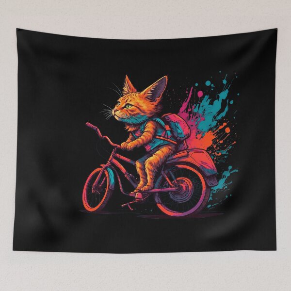 Item preview, Siberian cat on a bike designed and sold by Furrifico.
