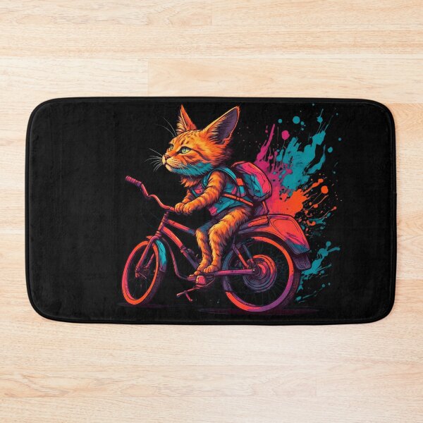Item preview, Siberian cat on a bike designed and sold by Furrifico.