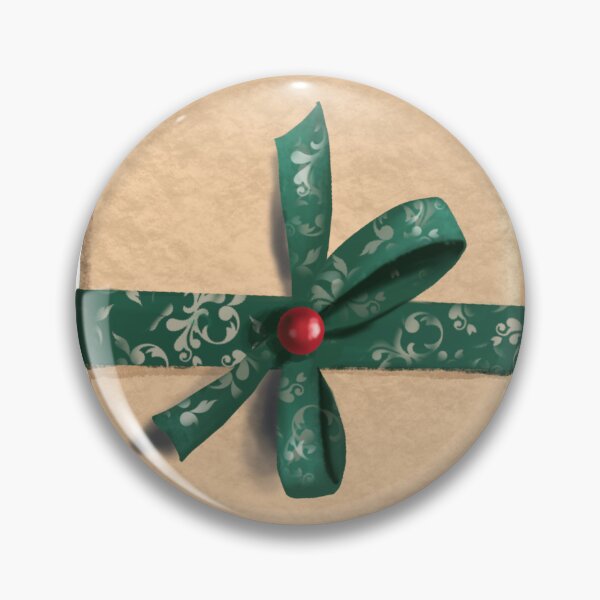 Item preview, Festive gift package with kraft paper, green bow - Perfect for Christmas, Advent calendars and festive decoration designed and sold by Nadja Leutloff.