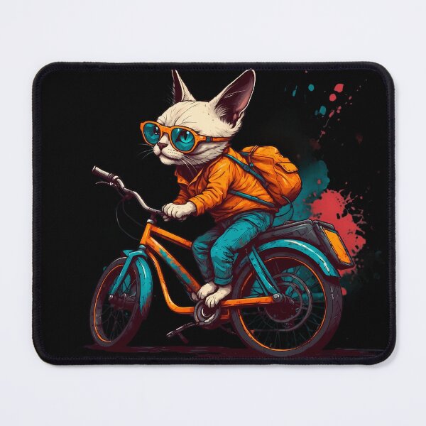 Item preview, American shorthair cat on a bike designed and sold by Furrifico.