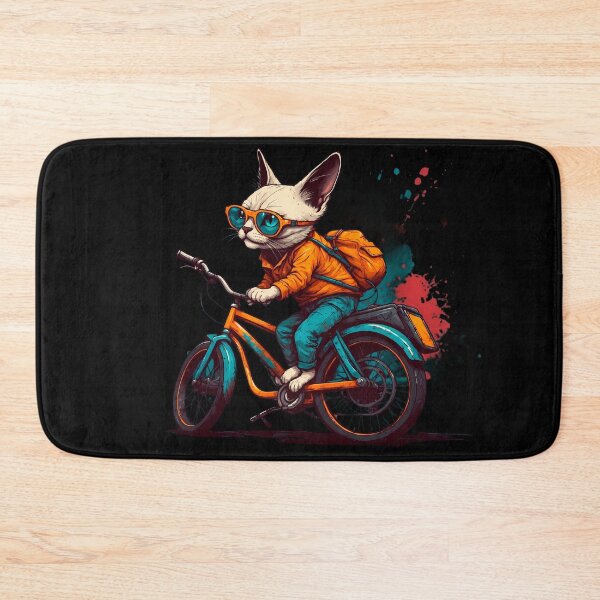 Item preview, American shorthair cat on a bike designed and sold by Furrifico.